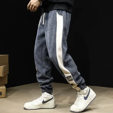 运动裤男春秋款大码休闲男裤束脚男士卫裤灯芯绒裤子男款春季2024商品大图