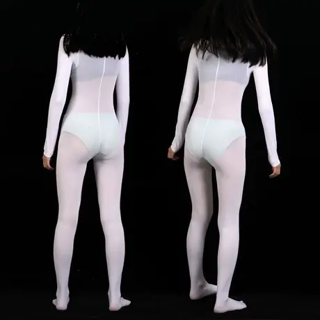 男女性感诱惑天鹅绒厚连裤丝袜jj套连身袜伪娘变装情趣全身连体袜商品大图