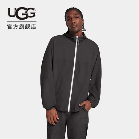 UGG夏季新款男士舒适时尚纯色长拉链连帽休闲服夹克 1152965商品大图