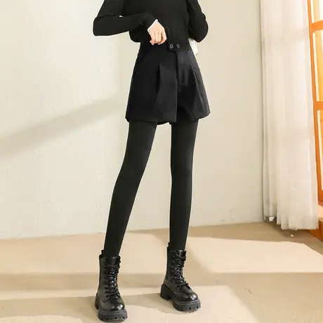 时尚气质百搭显瘦短裤2022年冬季新款女士温柔简约高腰显瘦阔腿裤图片
