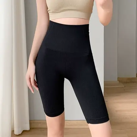 高腰弹力提臀五分裤女防走光收腹显瘦运动瑜伽裤可外穿内搭打底裤图片