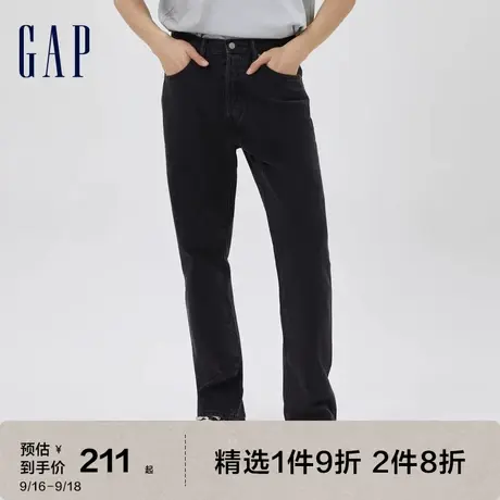 【复刻90S】Gap男装秋季款纯棉直筒牛仔裤455581美式复古长裤图片