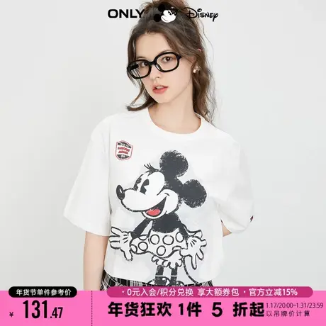 ONLY2023夏季新款迪士尼米奇联名圆领宽松短袖T恤女|123101136商品大图
