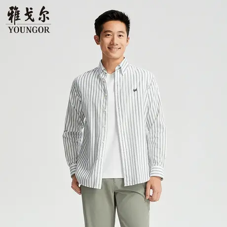 【商场同款】雅戈尔男士长袖衬衫春季新款官方商务休闲长袖衬衫男商品大图
