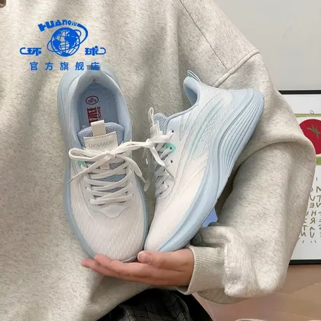 环球网面透气运动鞋女2025新款爆款高颜值百搭学生轻便休闲跑步鞋商品大图