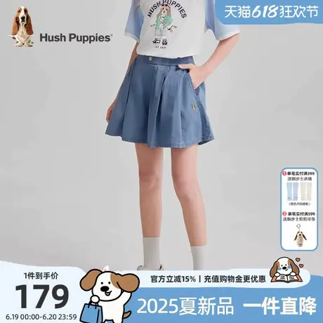 暇步士童装女童裙裤2025夏季新款大童时尚短裤儿童休闲百搭牛仔裤商品大图