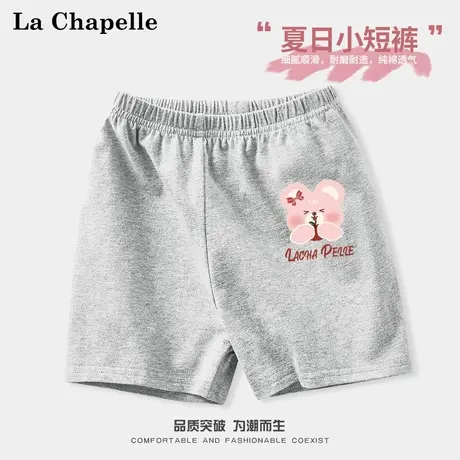 拉夏贝尔宝宝短裤2025新款女童卡通夏装裤子纯棉外穿儿童五分裤薄商品大图