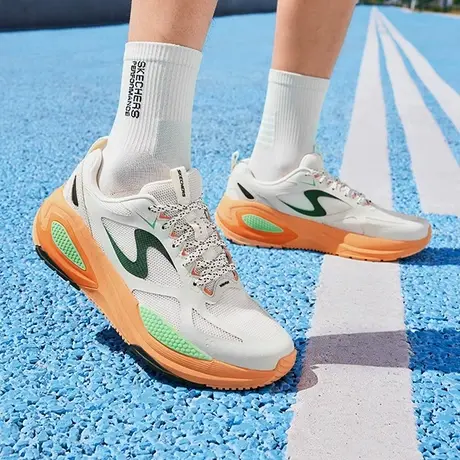 Skechers斯凯奇2024年春夏新款男鞋网面运动鞋厚底缓震百搭休闲鞋商品大图