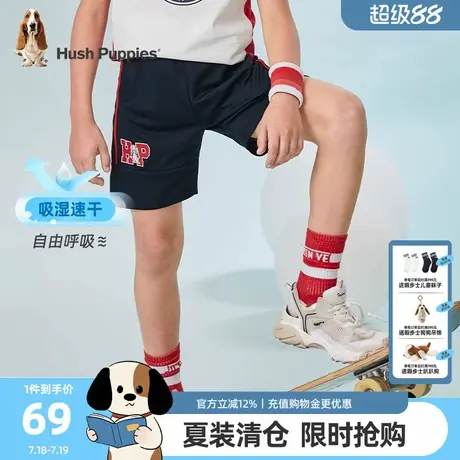 暇步士童装男童速干裤夏季宽松休闲潮流五分短裤新款儿童裤子图片