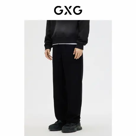 GXG男装  牛仔裤男小脚锥形裤黑色 2023年春季款图片