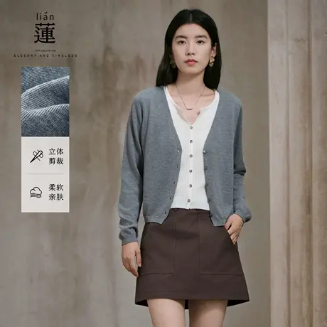 【商场同款】阿依莲气质假两件针织衫女25秋季新款洋气显瘦上衣商品大图