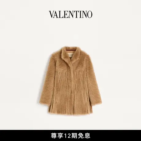 [新品抢先看][12期免息]华伦天奴VALENTINO女士羊毛皮大衣图片
