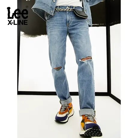 Lee XLINE新品731舒适锥形中腰浅蓝色男牛仔裤潮流显瘦图片