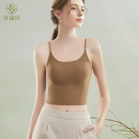 细吊带背心女内搭带胸垫美背文胸一体式夏季薄款打底外穿抹胸内衣商品大图