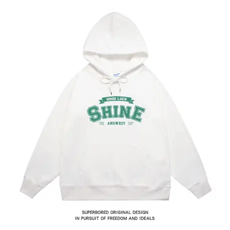 卫衣男连帽春秋季美式复古印花男生青少年学生宽松休闲长袖外套商品大图