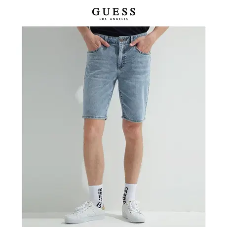 GUESS 男士文艺潮牌ins五分牛仔裤MM2D8952图片