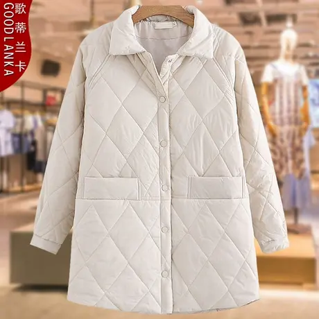 中年四五十岁妈妈装秋冬装中长款棉衣洋气时尚加肥加大码棉服外套商品大图