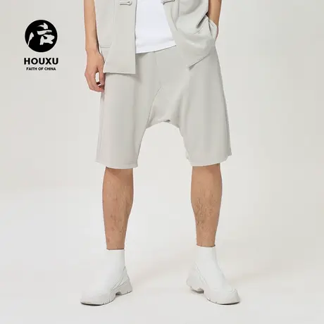 后序中国风短裤男五分裤宽松直筒夏季刺绣沙滩裤男时尚百搭5分裤图片