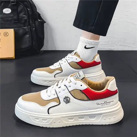 莆田男鞋春季潮牌青少年运动休闲小白鞋学生韩版厚底2024新款板鞋商品大图