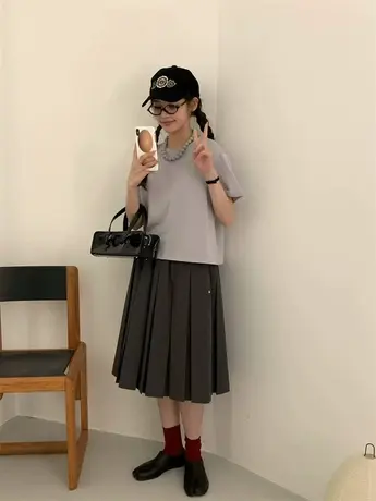 2024春季新款韩国东大门青春时尚简约百搭短袖T恤女半袖上衣夏装商品大图