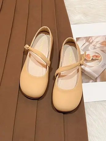 单鞋女夏季平底鞋2023年新款浅口一脚蹬豆豆鞋温柔风玛丽珍小皮鞋商品大图