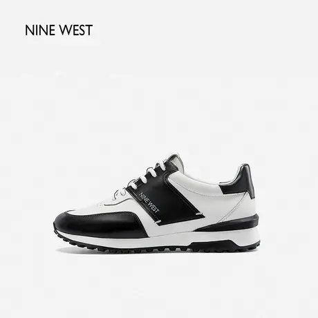 Nine West/玖熙百搭休闲鞋男撞色潮鞋低帮鞋真皮运动鞋商品大图