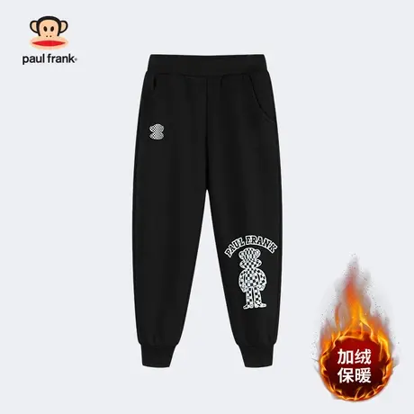 大嘴猴童装儿童男童加绒裤2023秋冬新品中大童卫裤女童休闲运动裤商品大图