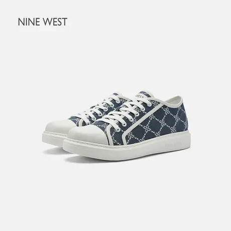 Nine West/玖熙厚底运动休闲鞋女2025夏季新款增高软底透气帆布鞋图片