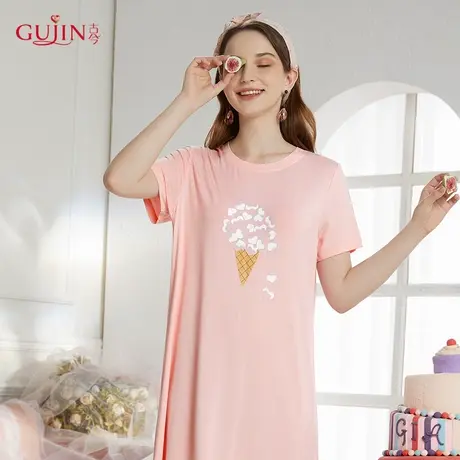 古今内衣婴儿柔系列柔软短袖韩版睡裙睡衣女夏图片