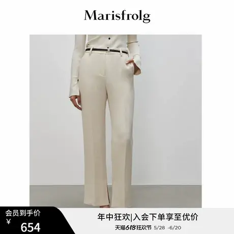 【商场同款】玛丝菲尔秋季新款三醋纤高腰通勤简约休闲裤图片