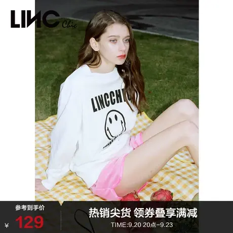 LINCCHIC金羽杰裤子华丽绒甜酷运动感俏皮休闲短裤女S212ST197图片