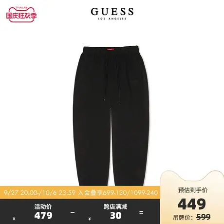 GUESS23年新款秋女士宽松工装抽绳松紧束脚休闲长裤-Q2OQ28R2Q41图片