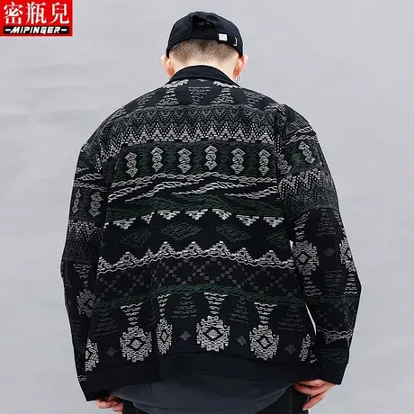 密瓶儿牛仔夹克外套男宽松春秋男士潮牌加肥加大胖子青少年风衣男商品大图