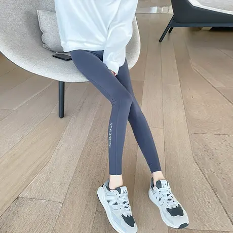 加绒高腰鲨鱼裤女外穿春秋冬紧身小个子打底裤收腹提臀瑜伽芭比裤图片