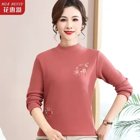 中年妈妈秋装针织衫洋气质毛衣时尚中老年女装春秋季时尚打底小衫商品大图