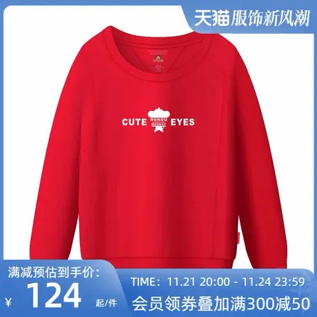 Ohlyah品牌女装春秋卫衣大圆领纯棉T恤衫英文卡通潮印花图案学生商品大图