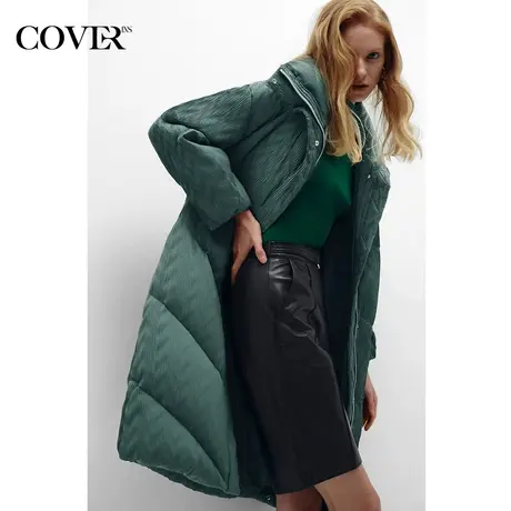 COVER冬季褶皱肌理感羽绒服图片