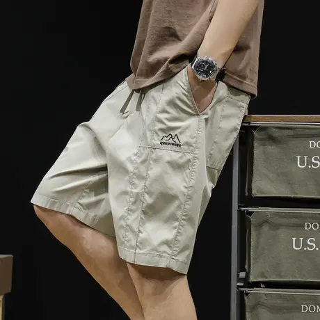 休闲短裤男士五分裤潮牌夏季薄款5分男裤宽松大码速干裤子24新款商品大图
