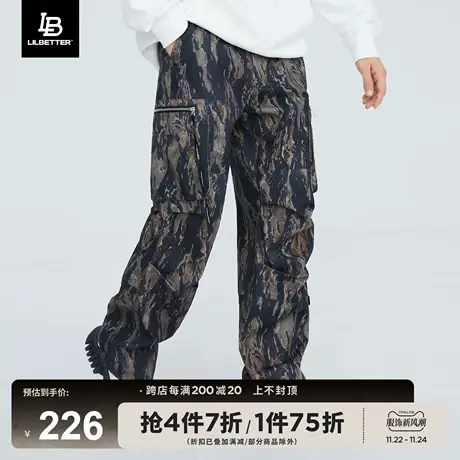 Lilbetter裤子男款秋冬季美式穿搭工装裤休闲裤运动直筒潮牌长裤图片