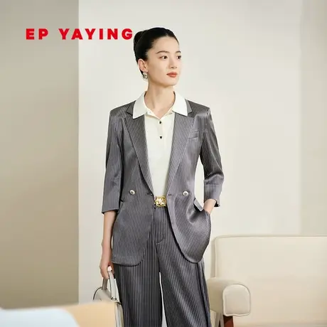 [真丝系列]EP雅莹女装 职场七分袖西装外套 春夏商场同款1165A商品大图