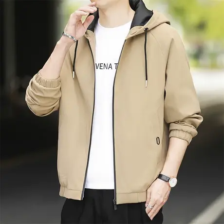 夹克男春秋装薄款上衣连帽卫衣青少年外穿秋衣潮男装秋季休闲外套商品大图
