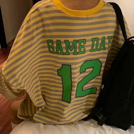 条纹卫衣女春秋2019宽松韩版ins慵懒风bf超火cec薄款waitmore外套商品大图