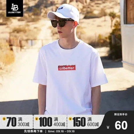 Lilbetter男士短袖T恤2023新款夏季男装体恤男生潮牌上衣纯棉半袖商品大图
