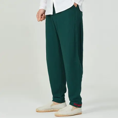 休闲裤男春秋季宽松运动抽绳小脚长裤中国风复古百搭男裤子大码潮商品大图