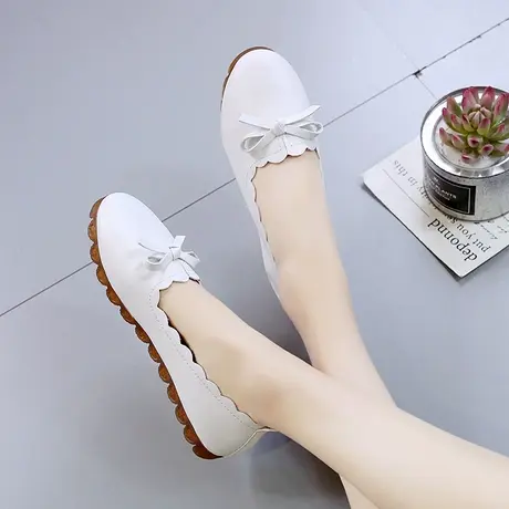 2023平底小皮鞋上班百搭懒人一脚蹬休闲豆豆鞋女韩版乐福鞋单鞋夏商品大图