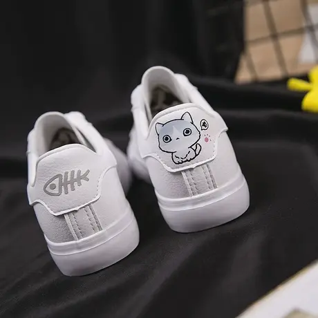 小白鞋女2023春款女鞋韩版街拍板鞋女士单鞋学生简约百搭帆布鞋子商品大图