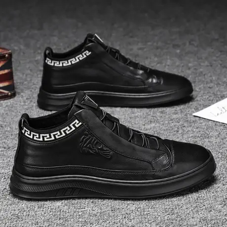 雨鞋男鞋时尚防滑钓鱼鞋厨房水鞋男款外穿中筒黑色防水鞋雨靴男士商品大图