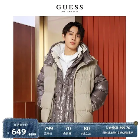 GUESS男女同款保暖潮马甲羽绒服-X2BL31W55R0商品大图