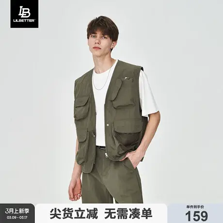 Lilbetter背心男2024新款上衣潮流百搭男装运动坎肩户外露营马甲图片