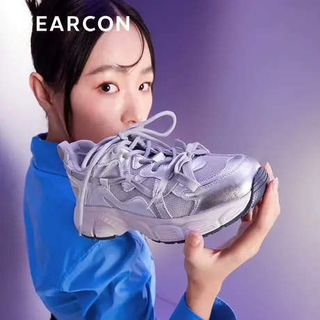 老爹鞋女2025春季新款银色厚底增高休闲鞋百搭软底复古运动鞋女图片